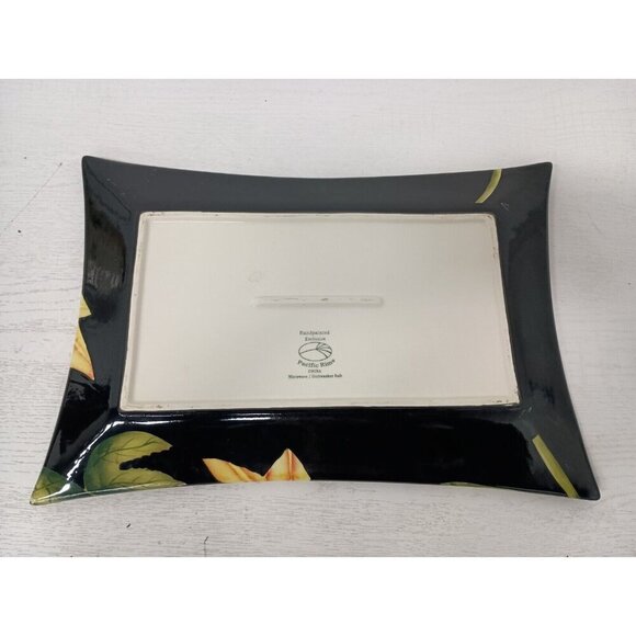 Vintage Pacific Rim Black Floral Rectangular Porcelain Large Serving Platter - Picture 4 of 6